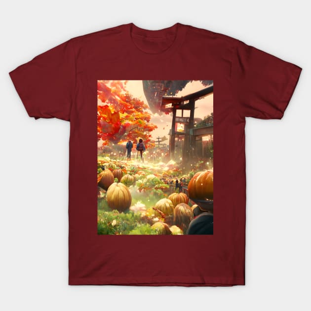 Japanese Pumpkin Spice Pumpkin Patches Fall Season of Halloween Joy T-Shirt by DaysuCollege